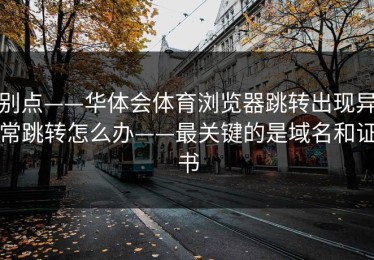 别点——华体会体育浏览器跳转出现异常跳转怎么办——最关键的是域名和证书