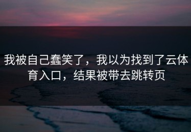 我被自己蠢笑了，我以为找到了云体育入口，结果被带去跳转页