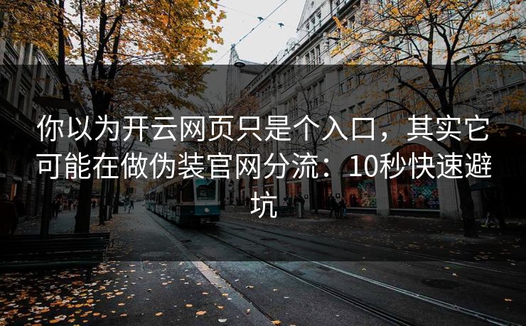 你以为开云网页只是个入口，其实它可能在做伪装官网分流：10秒快速避坑